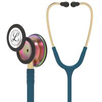 سماعة طبية Littmann Classic III أزرق كاريبي مع غطاء قوس قزح 5807
