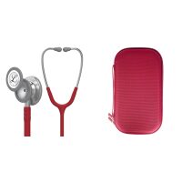 Student package - Stethoscope Littmann Classic III Burgundy Red 5627 + Pearl red bag