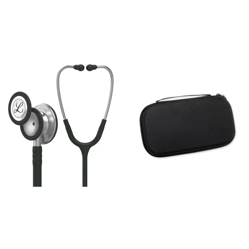 حزمة الطالب - سماعة طبية Littmann Classic III أسود 5620 + حقيبة أسود لؤلؤي