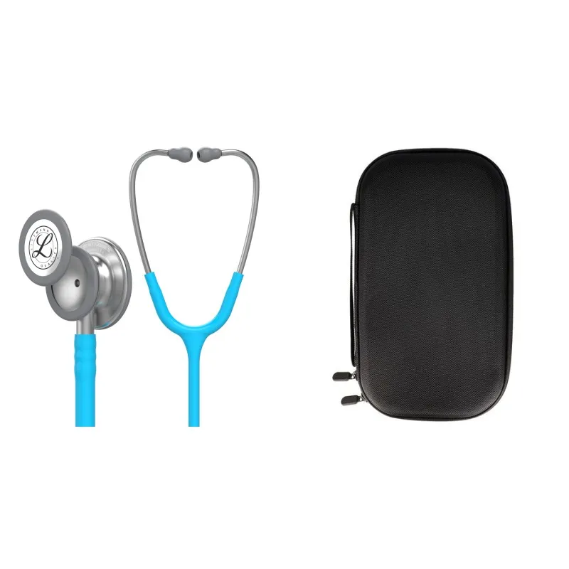 Pack étudiant - Stéthoscope Littmann Classic III Turquoise 5835 + Pochette noire
