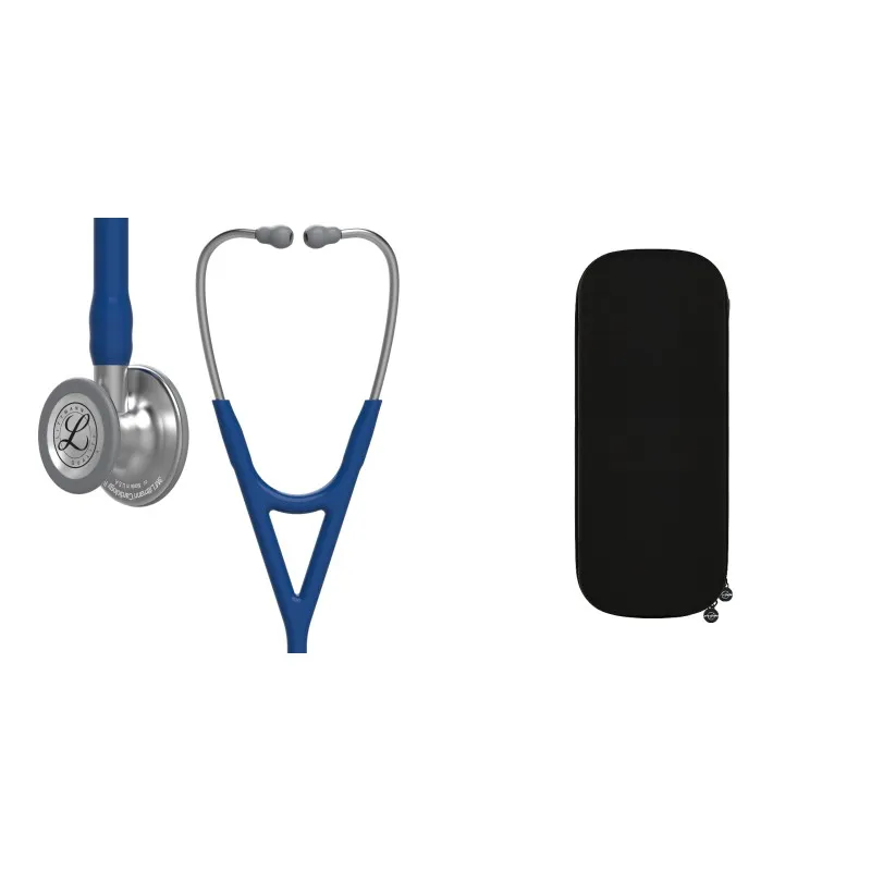 حزمة القلب - سماعة طبية Littmann Cardiology IV كحلي 6154 + حقيبة سماعة Cardio سوداء